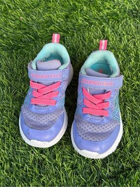 Skechers Kids Lavender & Pink Athletic Sneakers